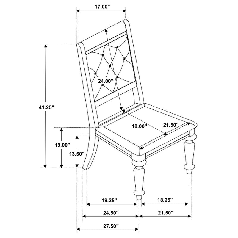 Hollywood - Platinum Open Side Chair (Set of 2) - Silver by HouseOfZazla