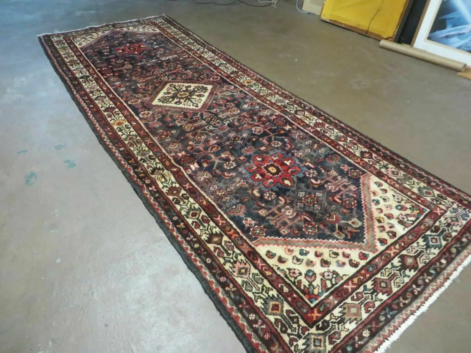 3' 6" X 10' 3" Antique Handmade Turkish Wool Runner Rug by Jewel Rugs