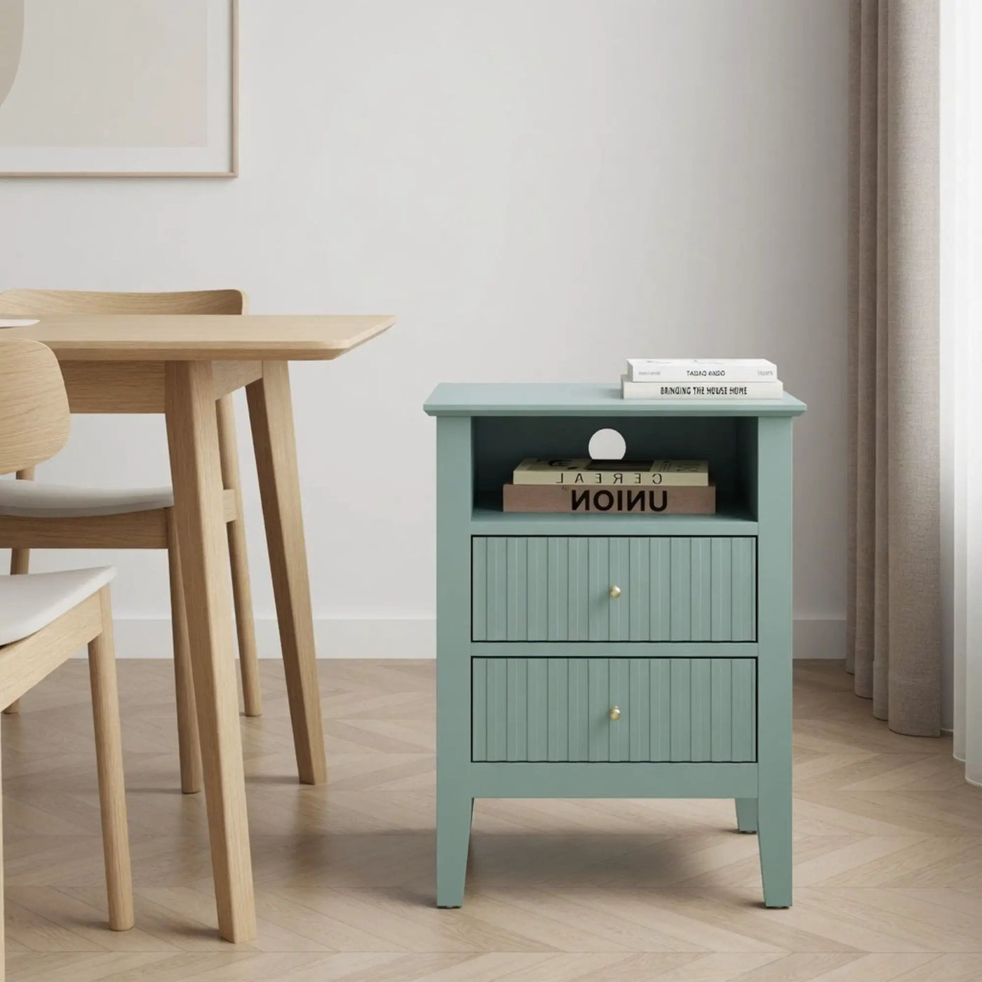 Fluted Nightstand With 2 Drawers by HouseOfZazla