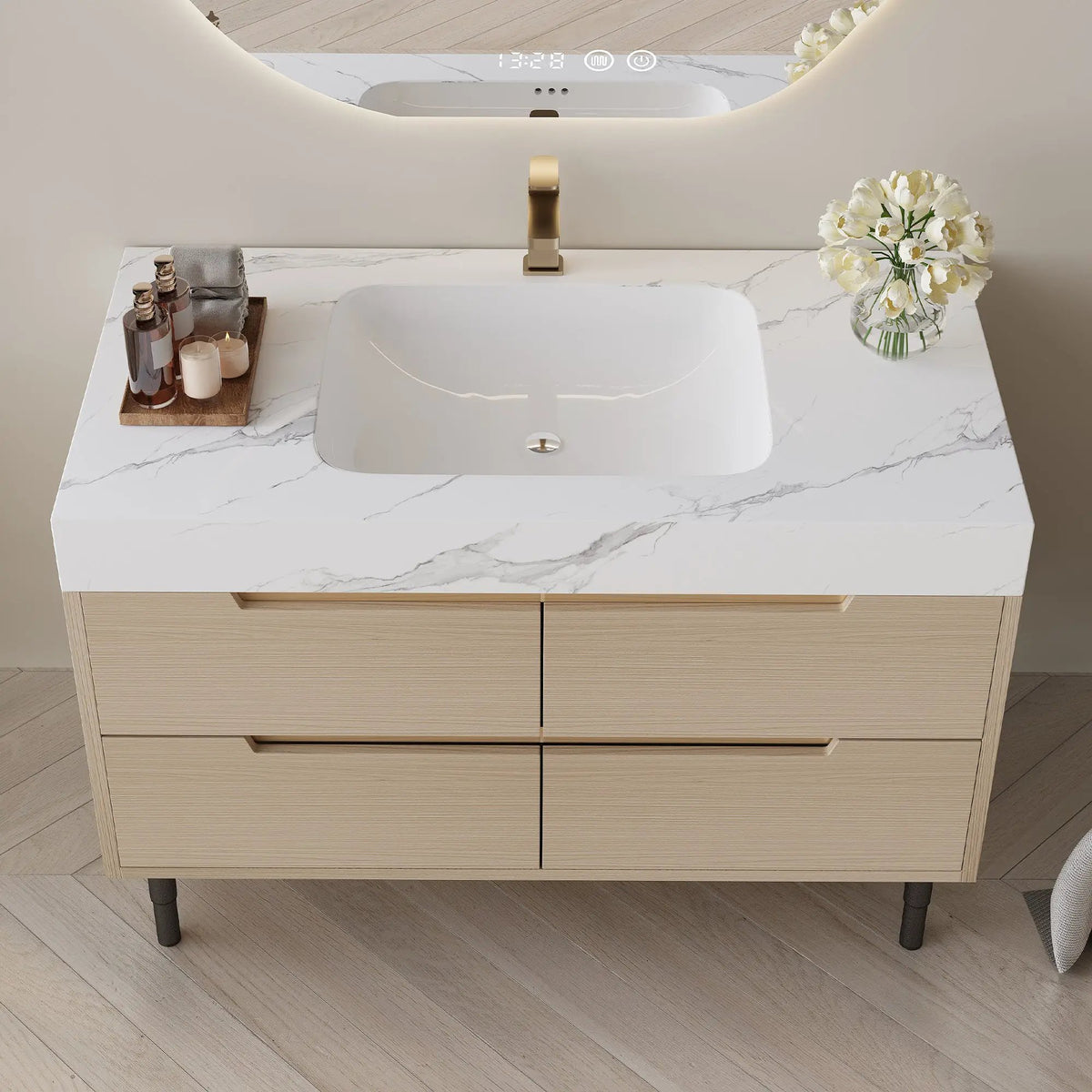 35.4" Modern Bathroom Vanity with Undermount Sink by HouseOfZazla