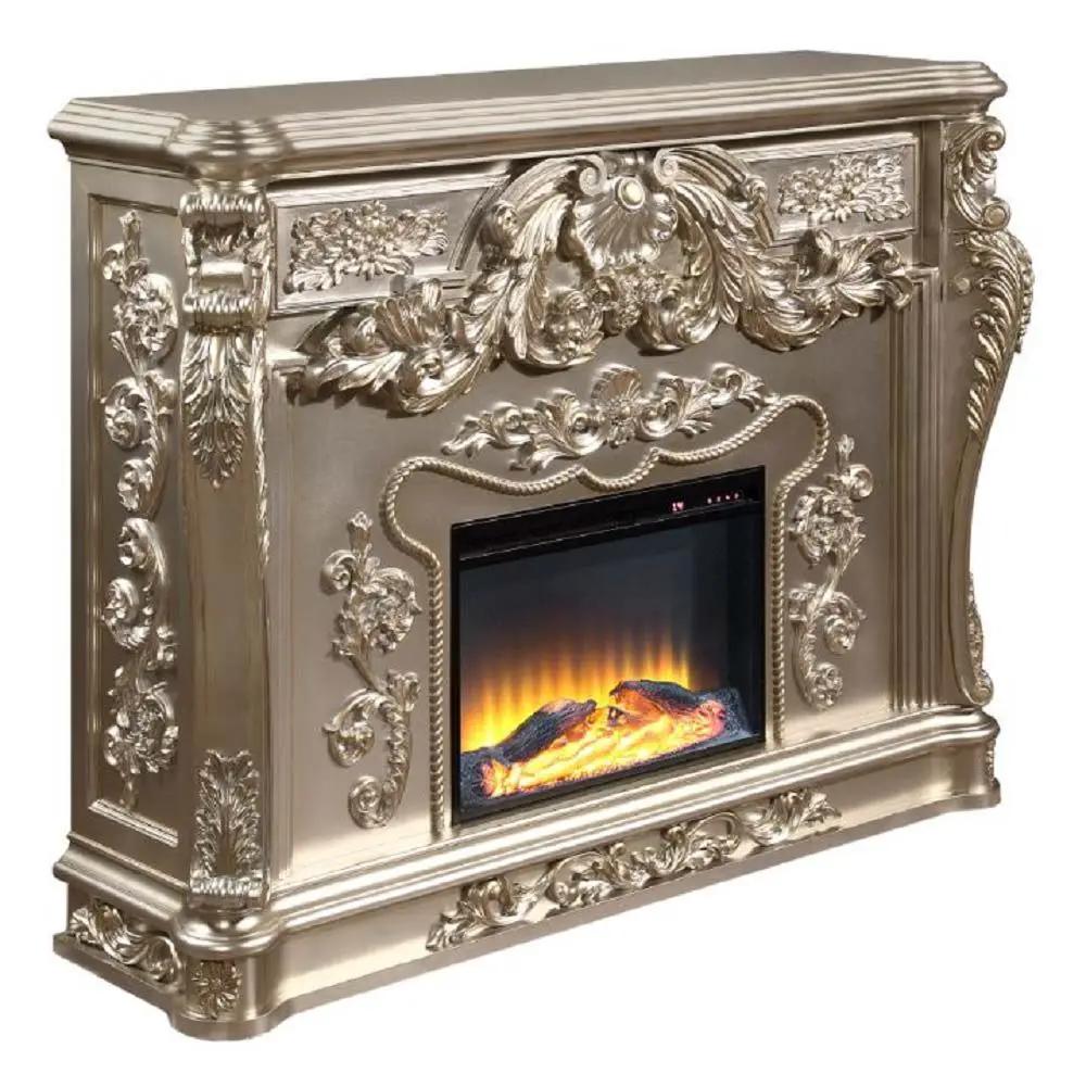 Sorina - Fireplace - Antique Silver by Unique Piece Furniture