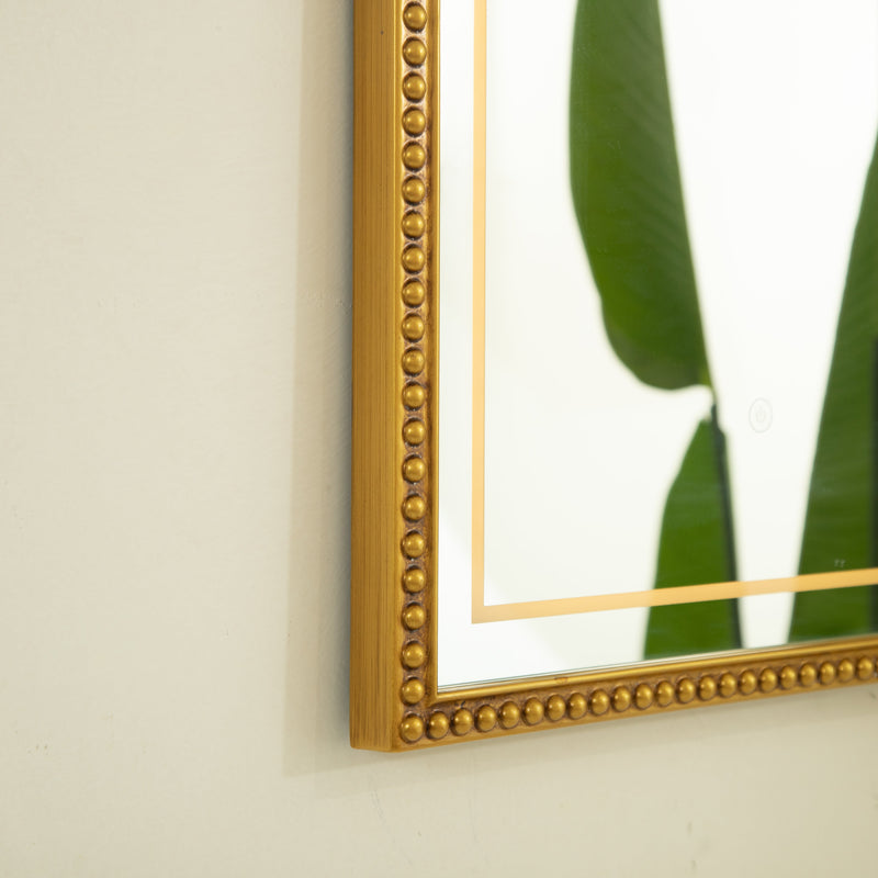 20'' Avri Mirror in Golden Beaded Retro Style by HouseOfZazla