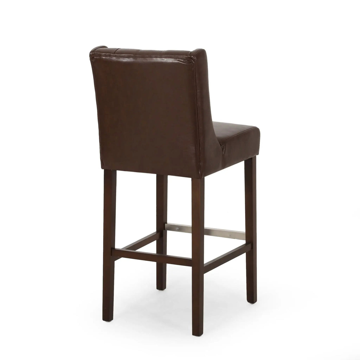 Solstara Upholstered Dining Barstool with Button Tufted and Wing Back by HouseOfZazla