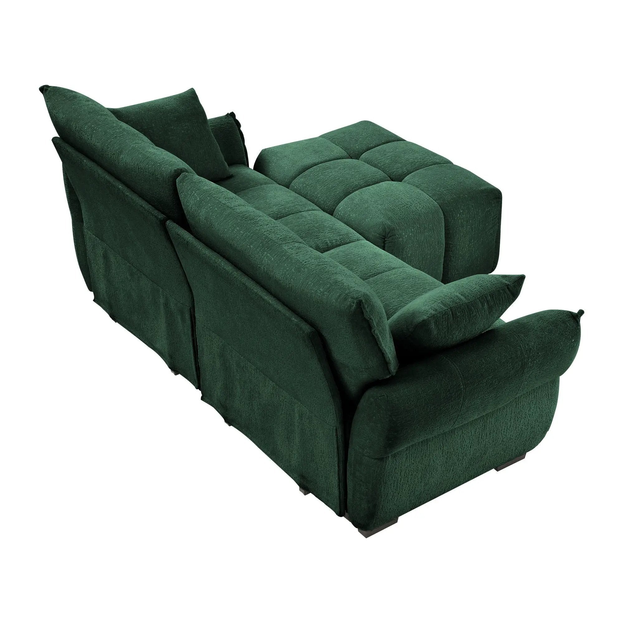 Sofa Set With Ottoman And Pillows, Textured, High Resilience Cushions by Unique Piece Furniture