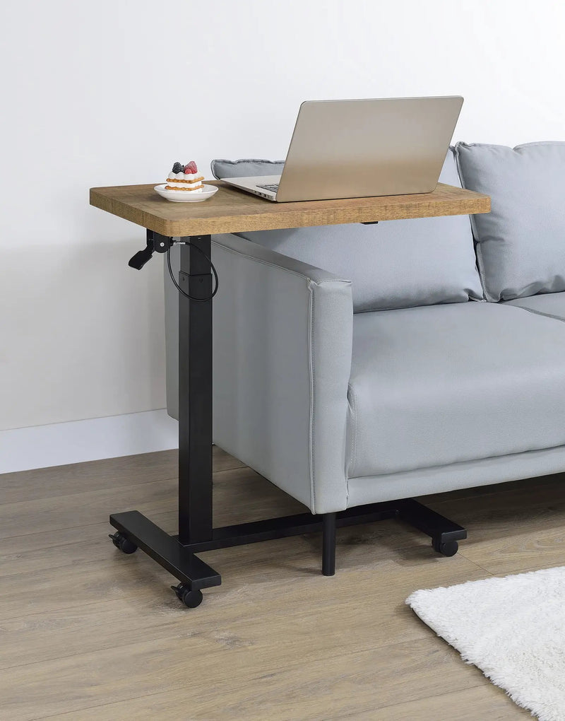 Westpark Pneumatic Adjustable C-Shape Side Table with Casters Mango by Unique Piece Furniture