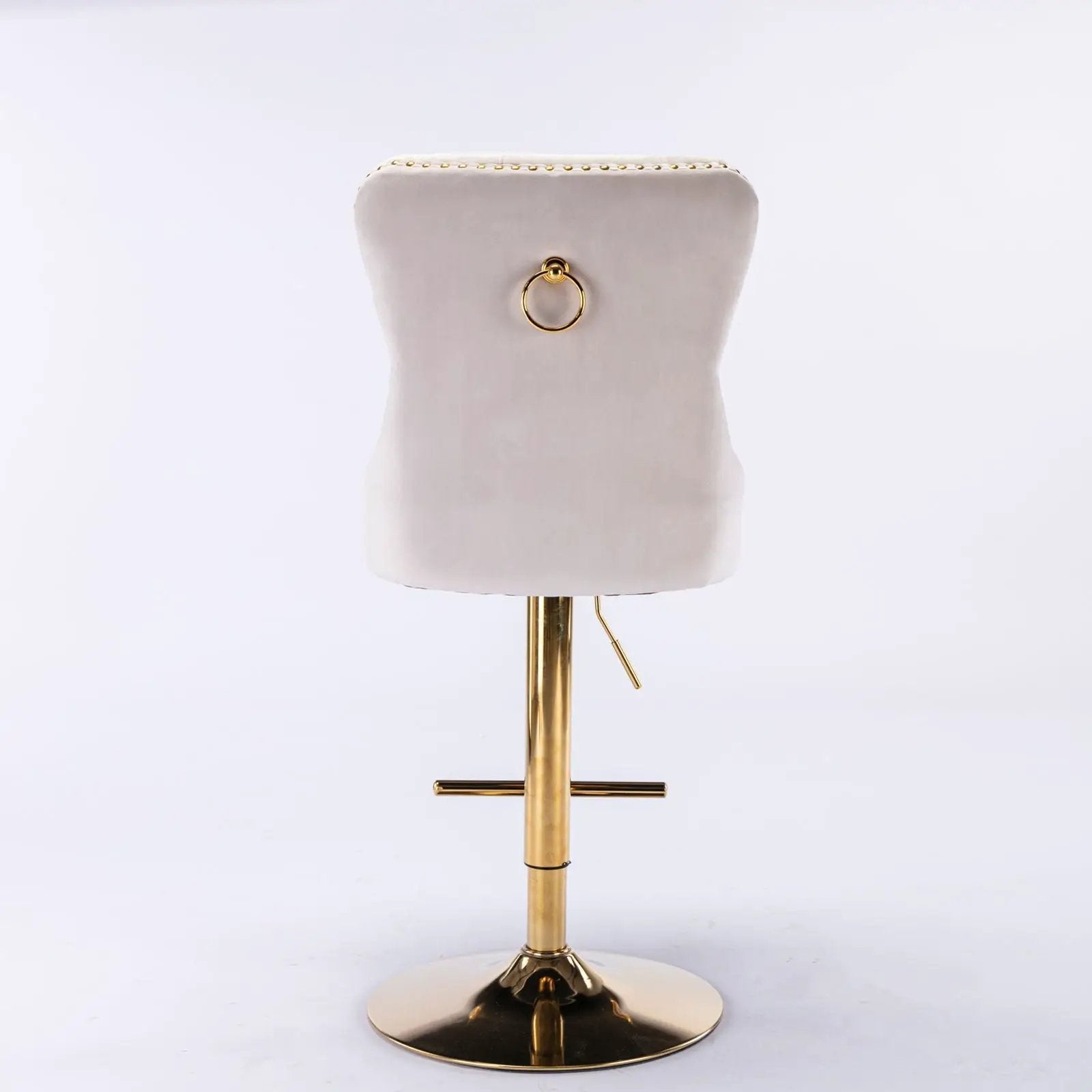 Thick Swivel Barstools Adjusatble Seat Height From 25-33", Modern Upholstered Bar Stools With Backs Comfortable Tufted For Home Pub And Kitchen Island (Set of 2) by Unique Piece Furniture