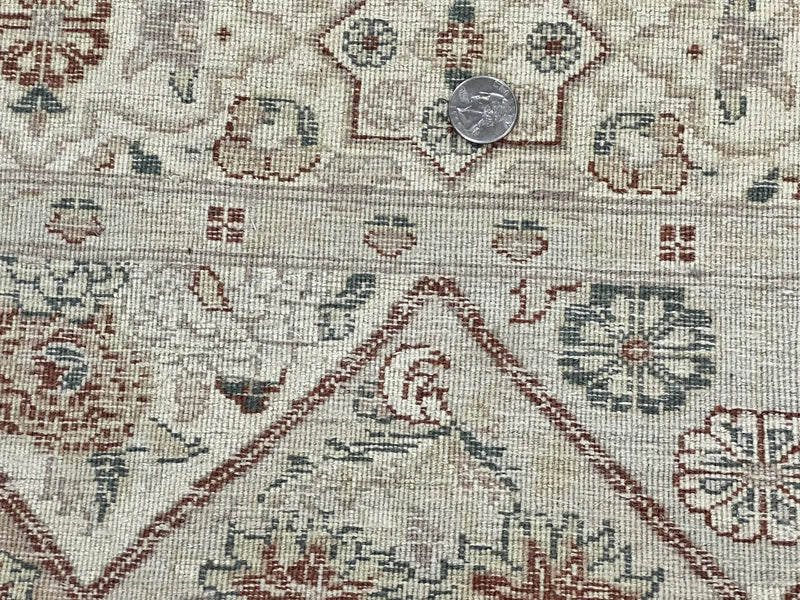 Pak Persiann Runner Rug 2.7 x 12, Handmade Wool Vintage Hallway Rug, Panel Design by Jewel Rugs