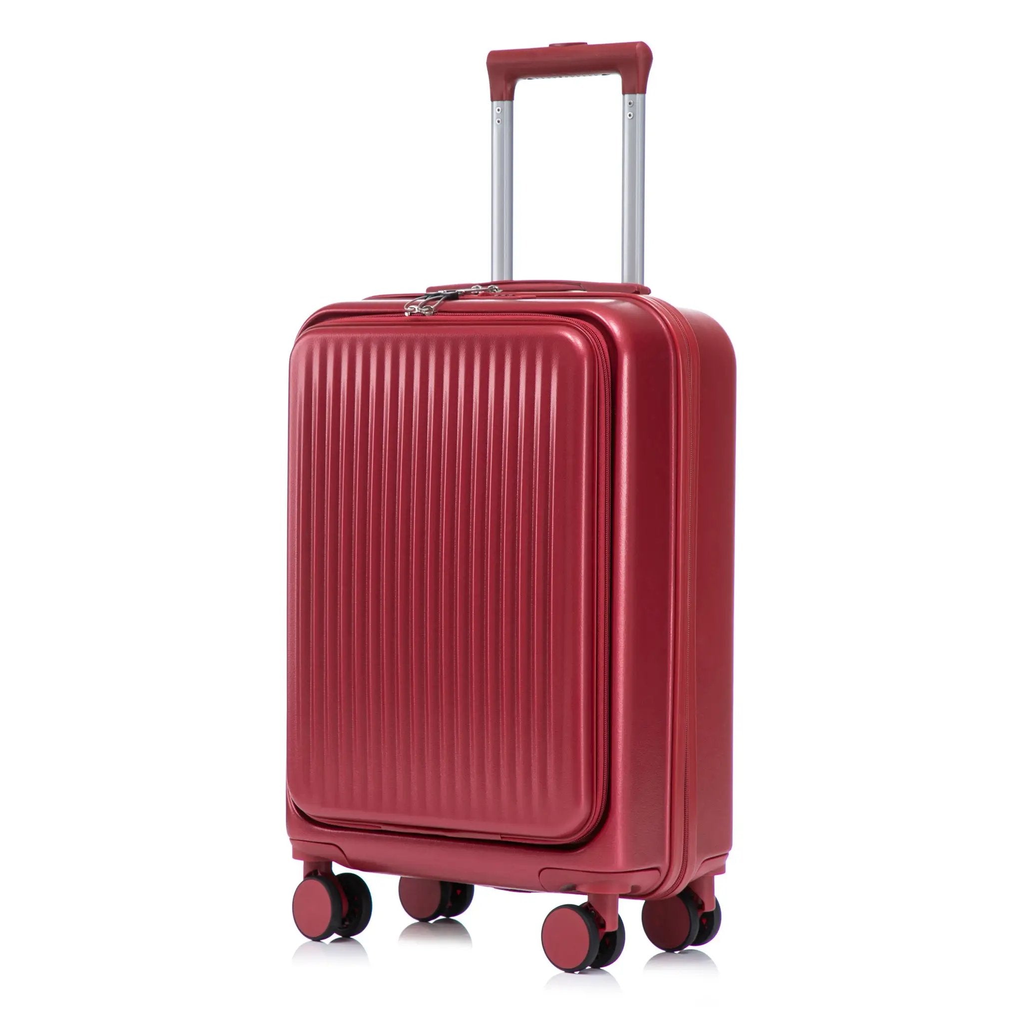 14'/20' 2 pcs ABS Spinner Wheel Luggage Set with Combination Lock and Front Opening Design by HouseOfZazla