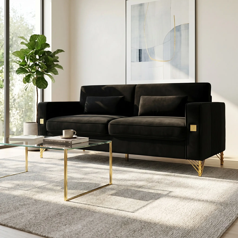 Luxury Velvet Sofa by HouseOfZazla