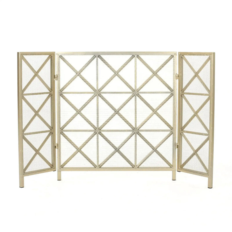Margaret - 3 Panel Fireplace Screen Iron by HouseOfZazla