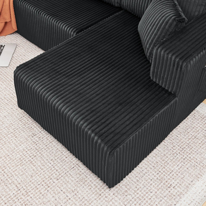 132" U Shaped Modular Sectional Sofa by HouseOfZazla