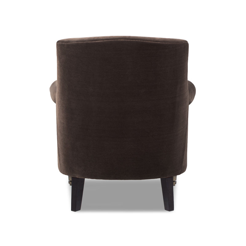 Eloise 30" Pleated Sock Arm Accent Armchair with Turned Wood Legs - Deep, photo 9 of 10