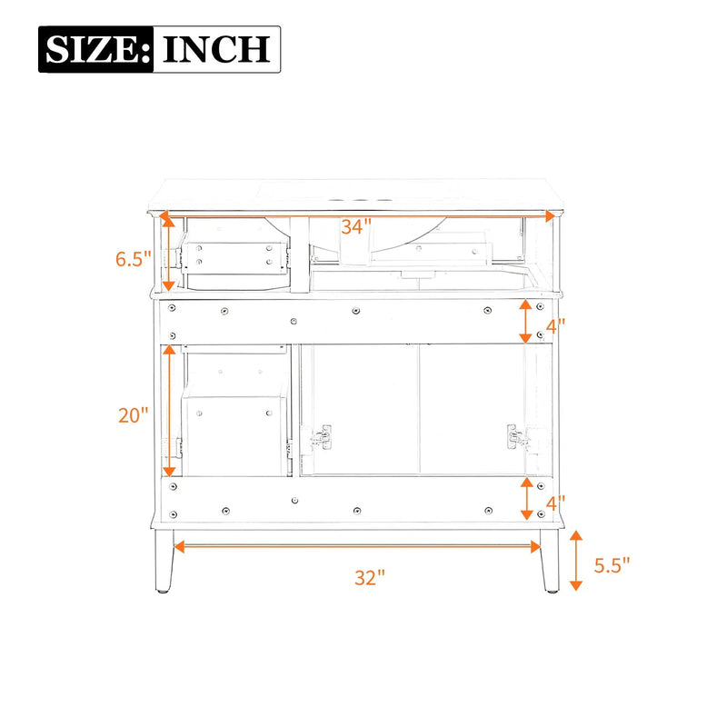 36" Light Green Bathroom Vanity by HouseOfZazla