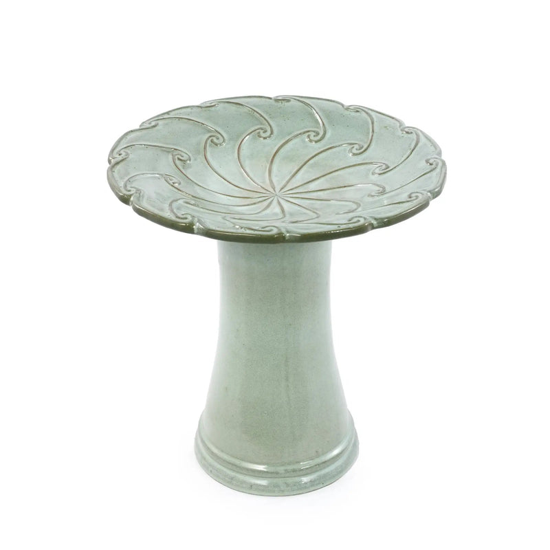 Handmade Glazed Ceramic Bird Bath by HouseOfZazla
