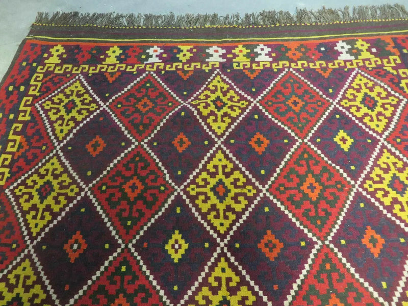 6' X 13' Antique Turkish Kilim Handmade Flat Weave Wool Rug Veg Dye by Jewel Rugs