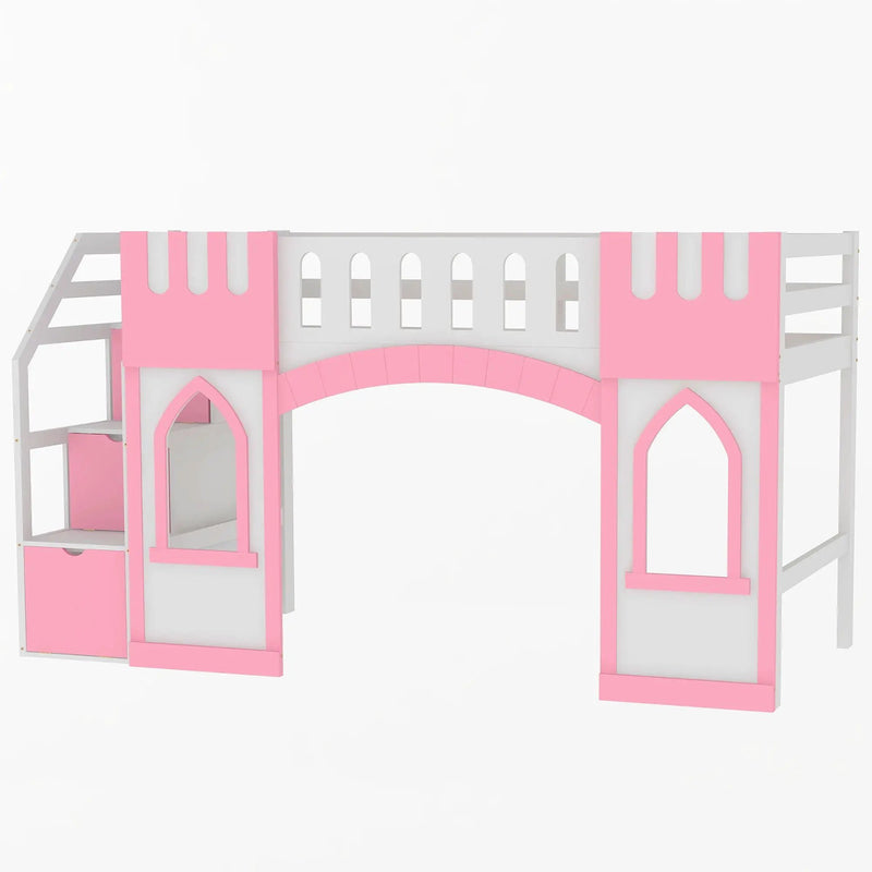 Loft Bed With Storage Staircase And Windows by Unique Piece Furniture