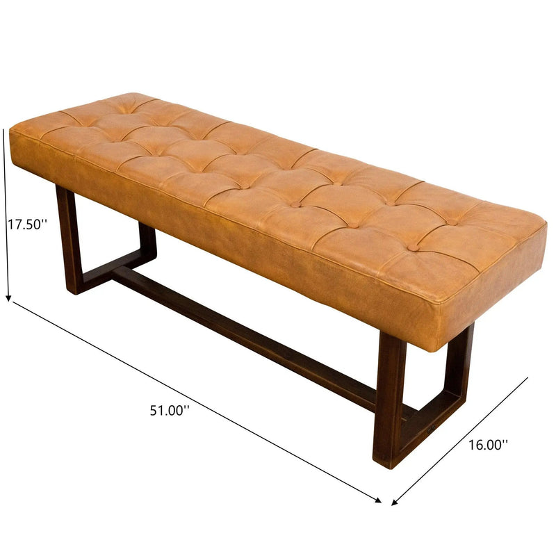 Cameron - Bench - Brown / Tan by HouseOfZazla