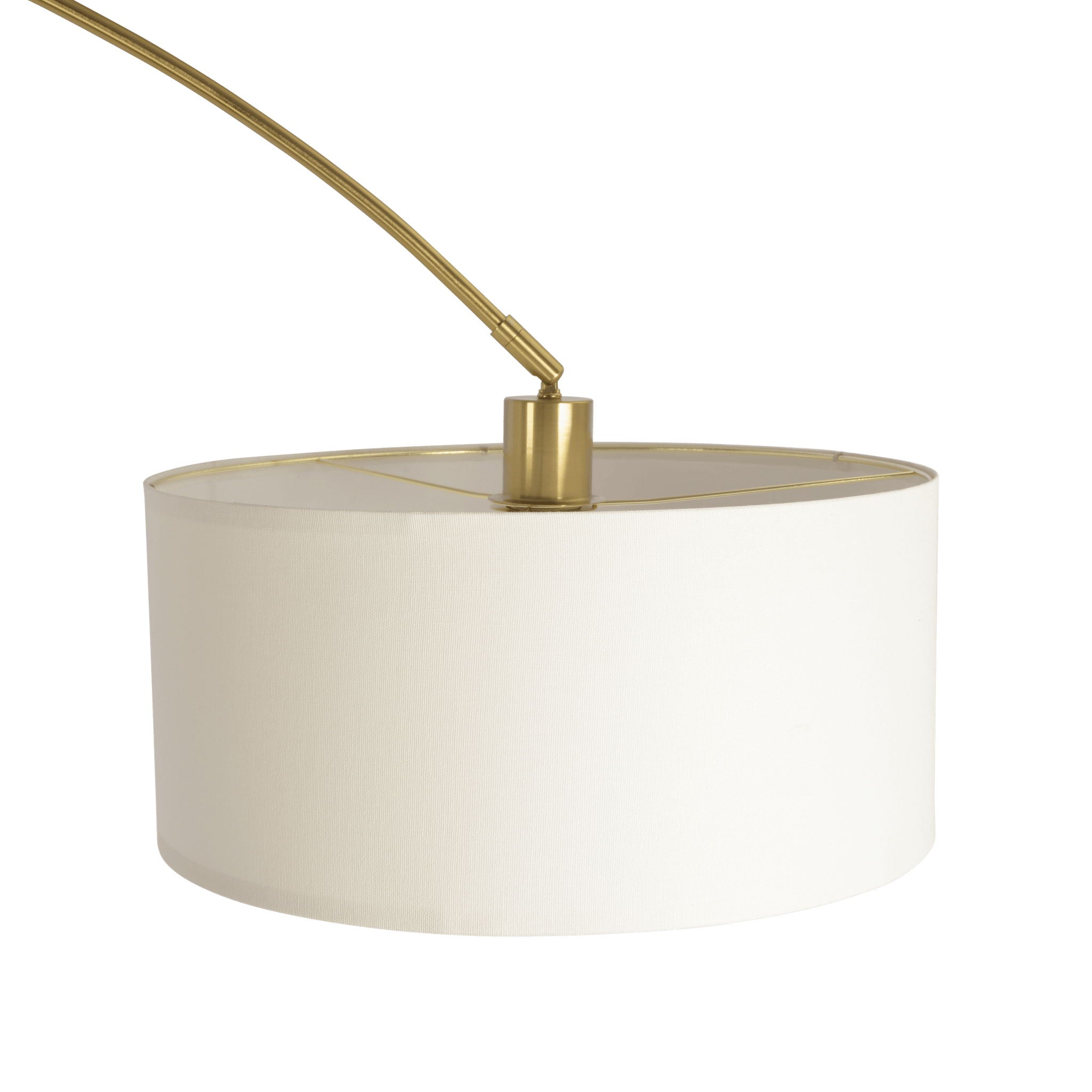 Ambient - Arch Floor Lamp With Large Shade - Gold / White by Unique Piece Furniture