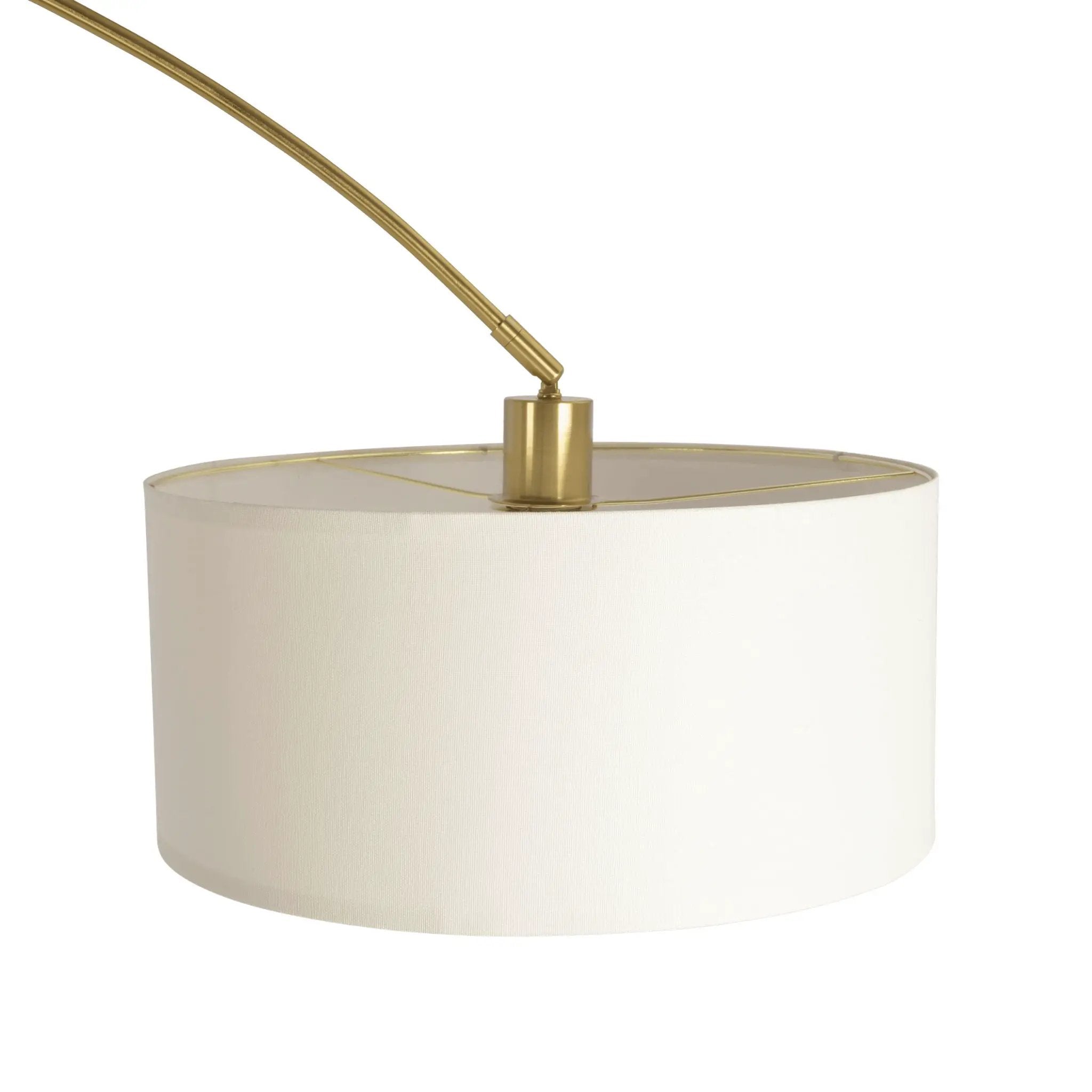 Ambient - Arch Floor Lamp With Large Shade - Gold / White by HouseOfZazla
