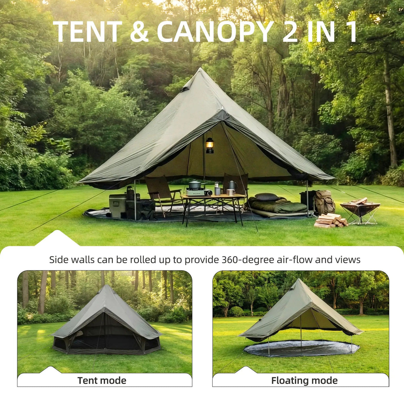 4 Season Bell Tent 13.1FT by HouseOfZazla