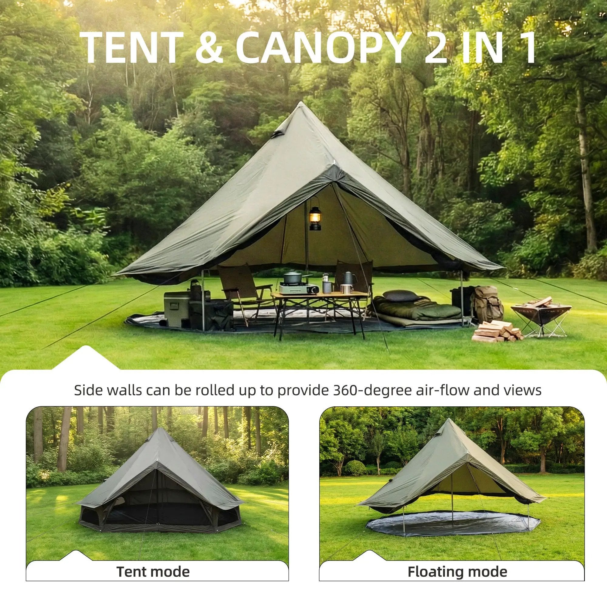 4 Season Bell Tent 13.1FT by HouseOfZazla