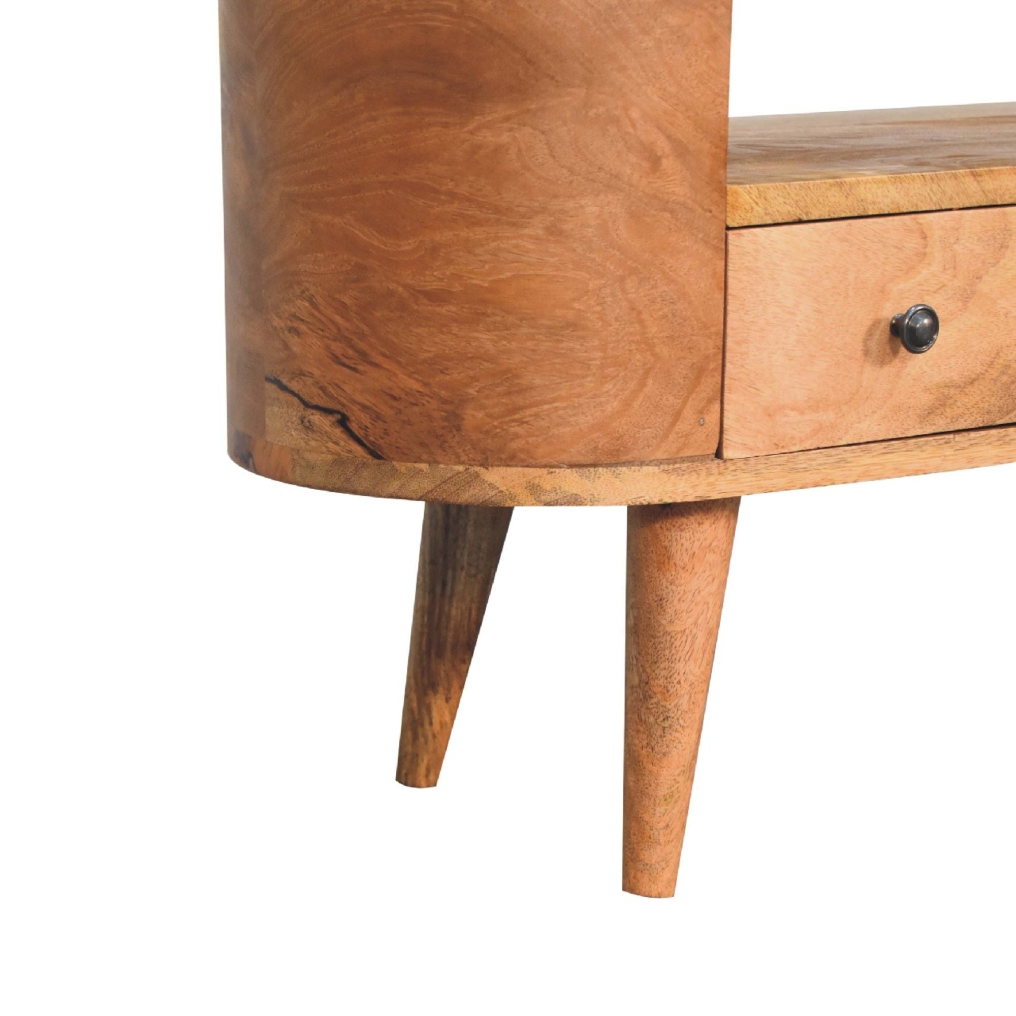 Modern Mini Rounded Entertainment Unit - Oak by HouseOfZazla