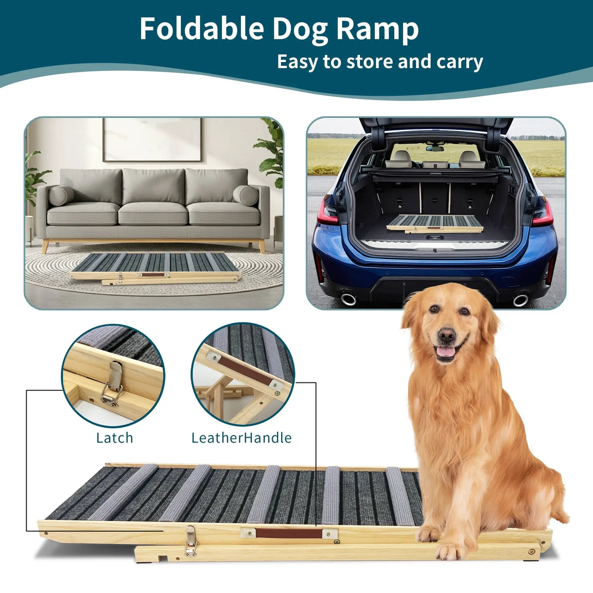 2026 Upgraded Dog Ramp for Couch with Adjustable Heights and Non-Slip Pads by HouseOfZazla