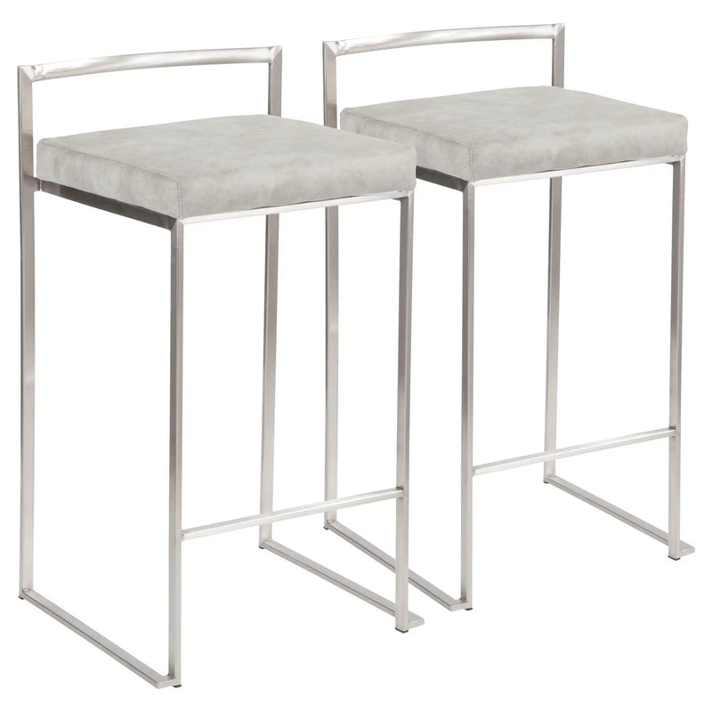 Fuji - Contemporary Elegant Stackable Counter Stool Set by HouseOfZazla