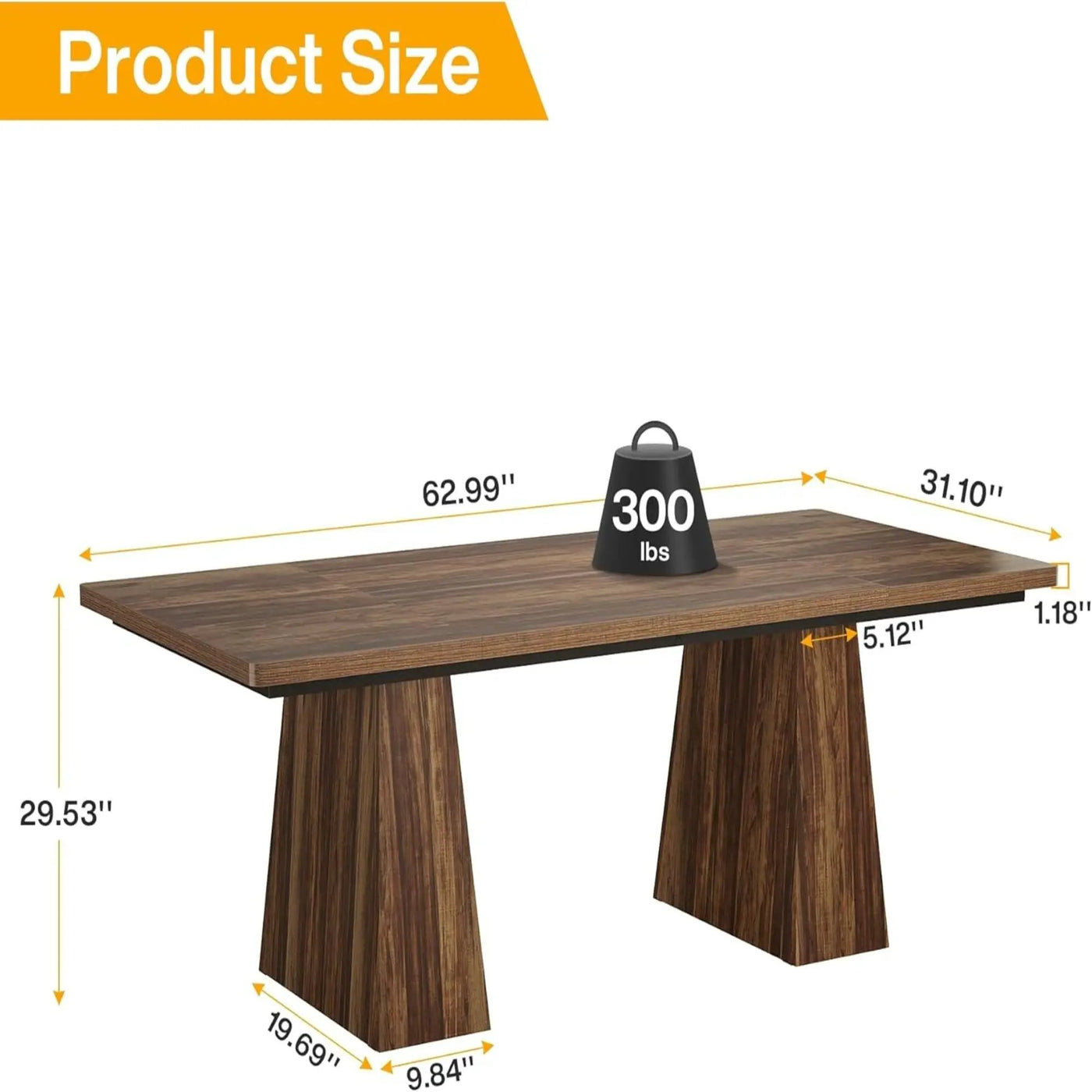 Executive Desk, Workstation With Double Trapezoid Base by HouseOfZazla