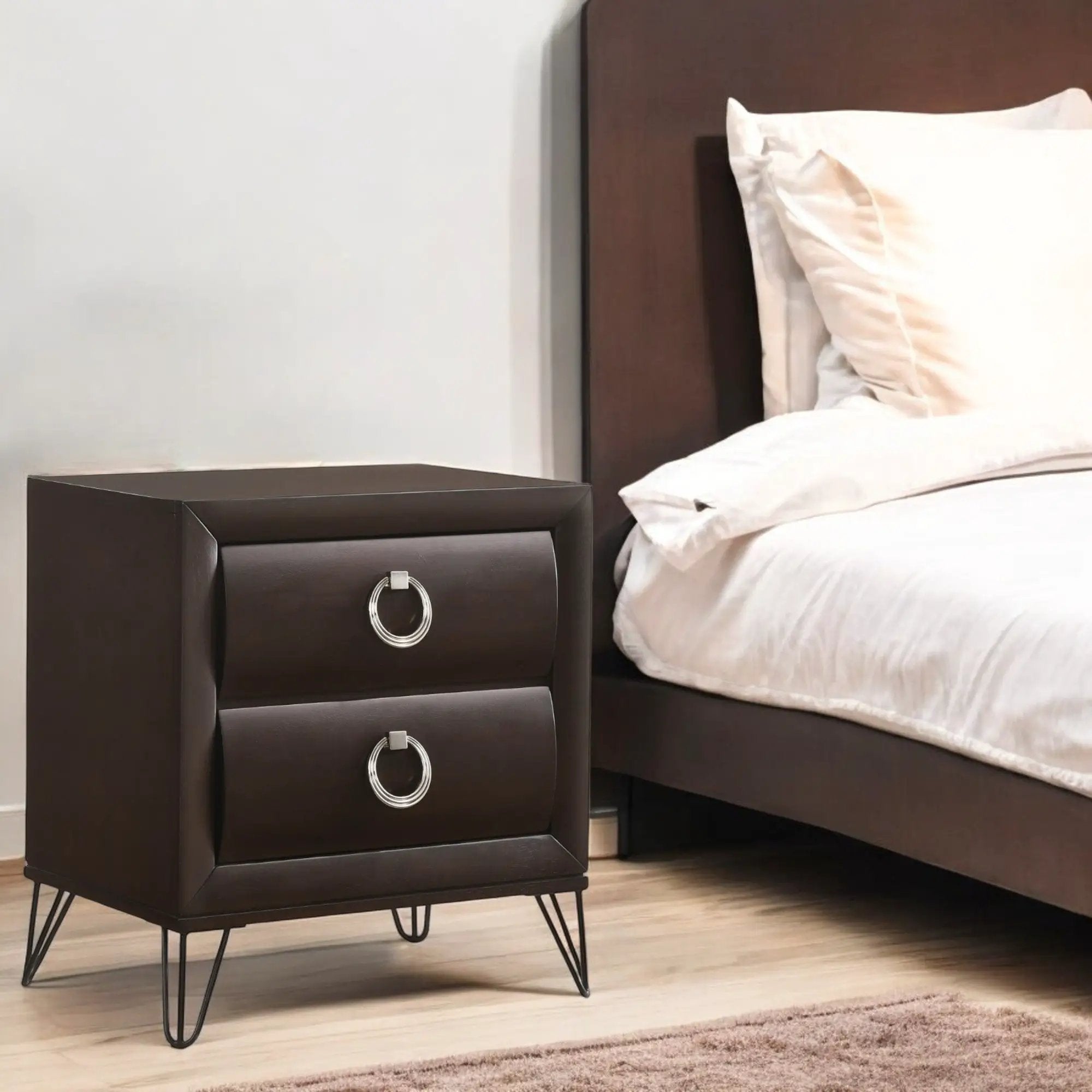 Tablita Dark Merlot Finish Nightstand by HouseOfZazla