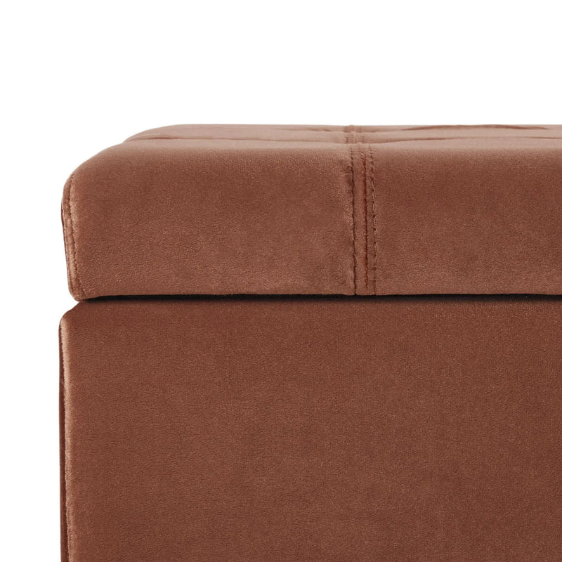 Wendover Elegant Tufted Storage Bench With Lift-Up Top And Birch Wood Legs by HouseOfZazla
