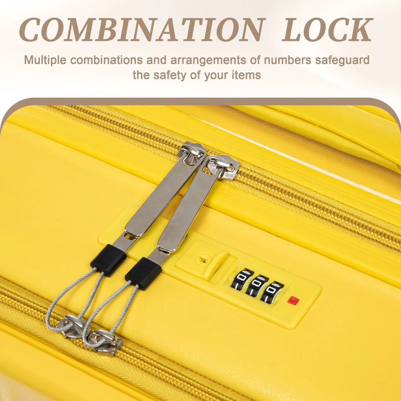 14'/20' 2-Piece ABS Spinner Wheel Luggage Set with Combination Lock by HouseOfZazla