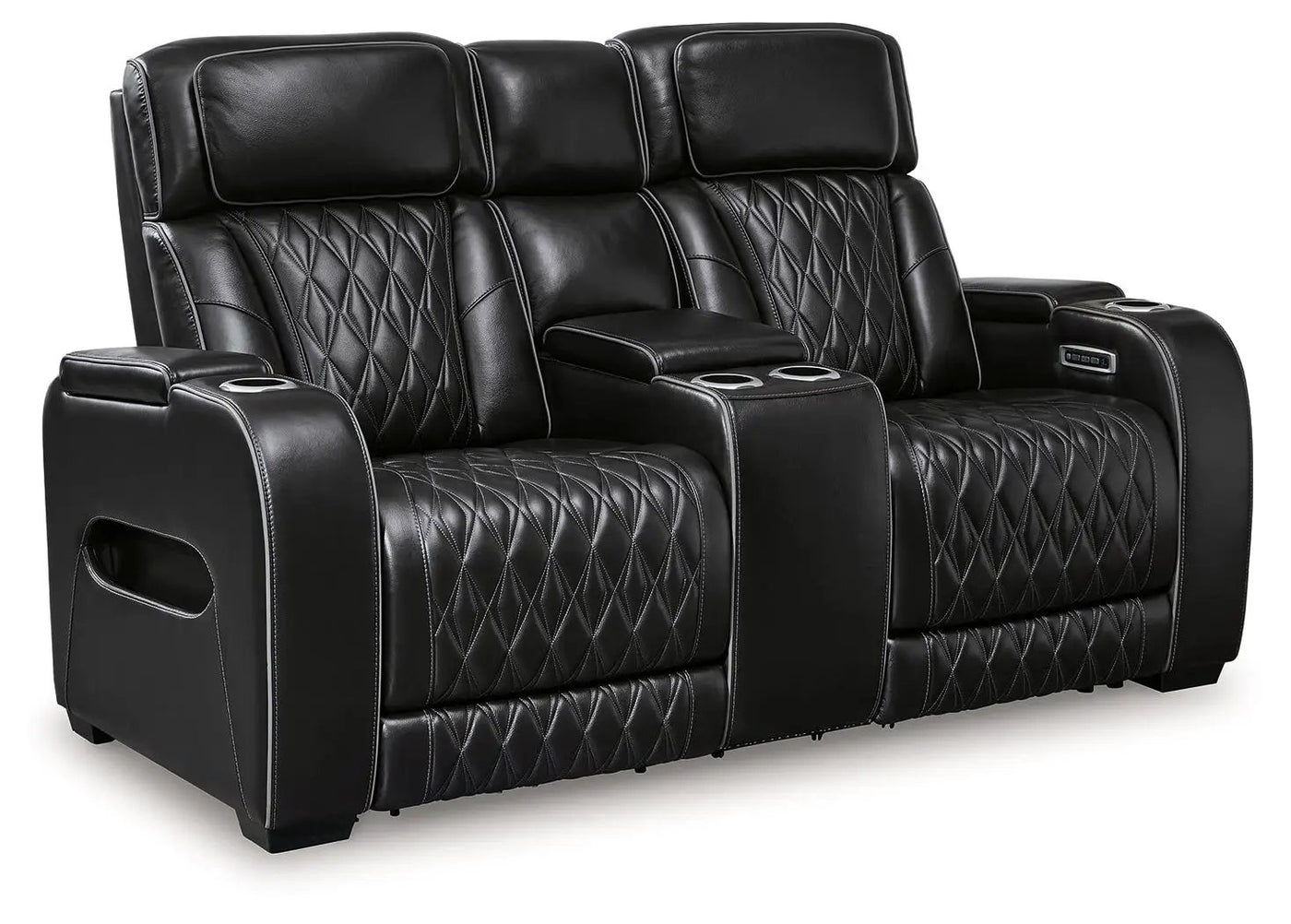 Boyington - Power Reclining Loveseat With Console/Adj Hdrst by Unique Piece Furniture