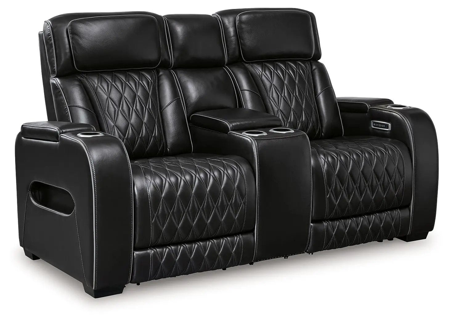 Boyington - Power Reclining Loveseat With Console/Adj Hdrst by Unique Piece Furniture