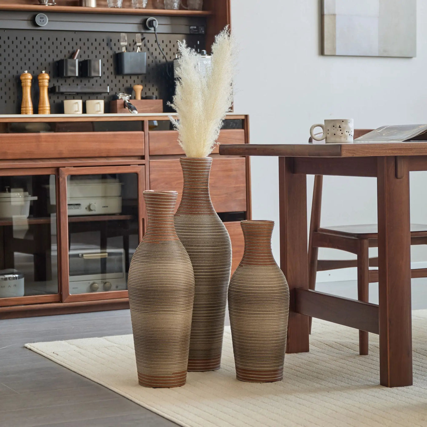 Classic And Neat Floor Vase, High Independent Flower Stand (Set of 3) by HouseOfZazla