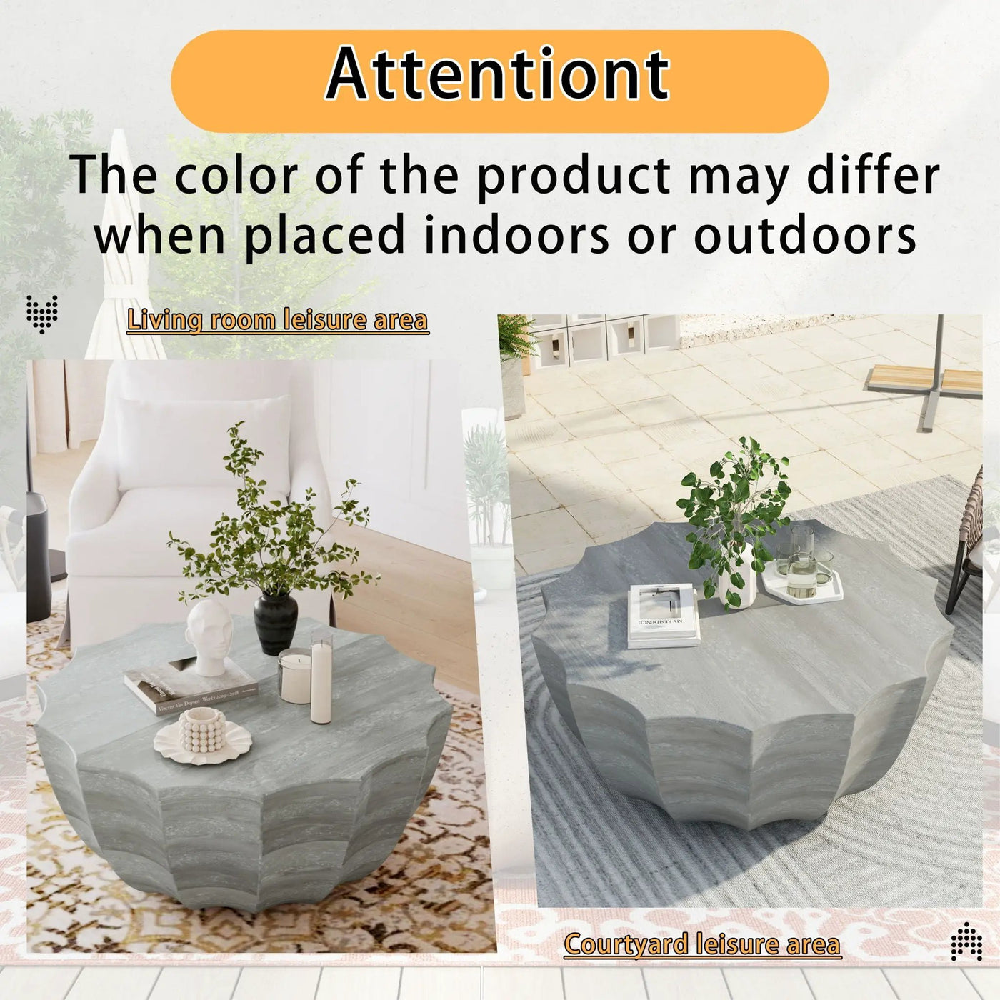 Modern Round Coffee Table For Indoor / Outdoor by HouseOfZazla