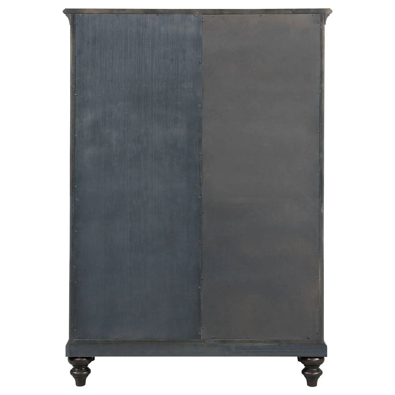 Andover 6-drawer Tempered Glass Door Chest Dark Oak by Unique Piece Furniture