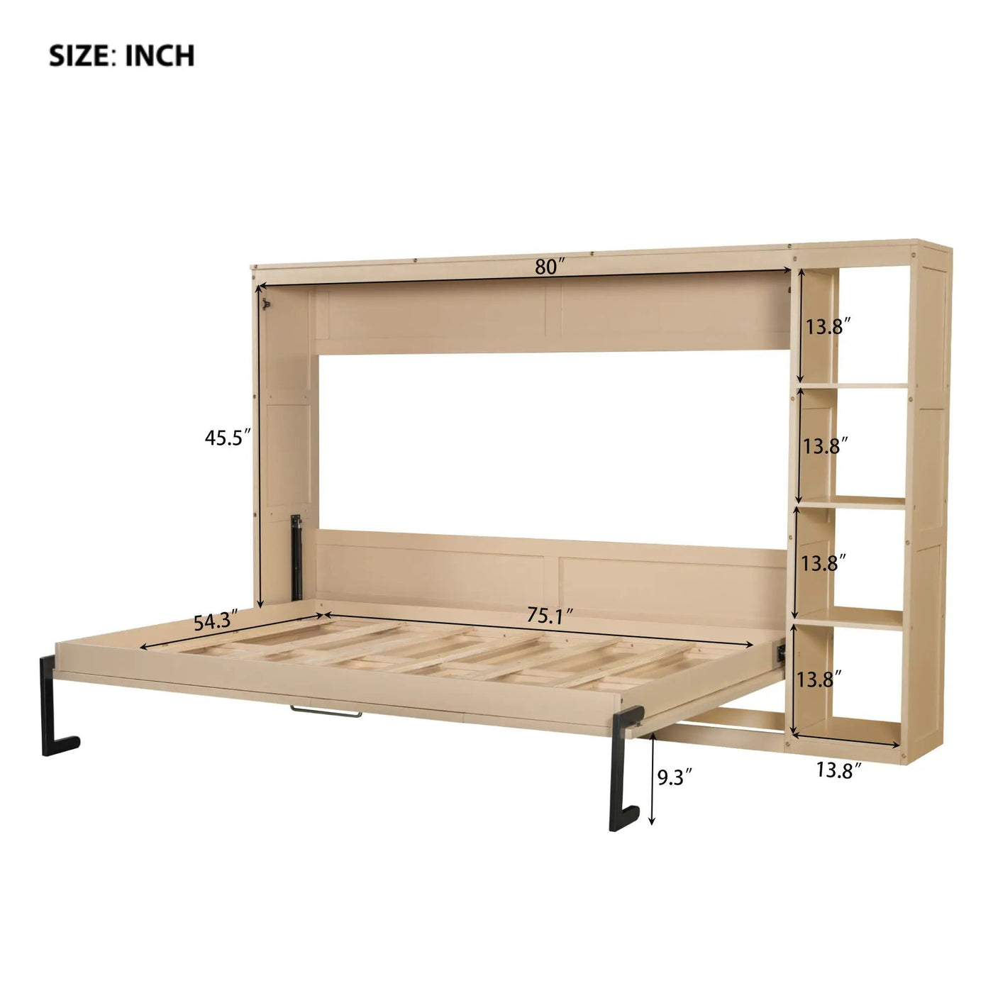 Murphy Bed With Bookshelf And Storage by Unique Piece Furniture