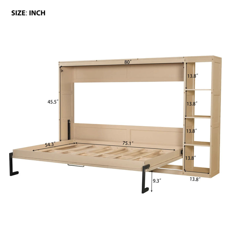 Murphy Bed With Bookshelf And Storage by Unique Piece Furniture
