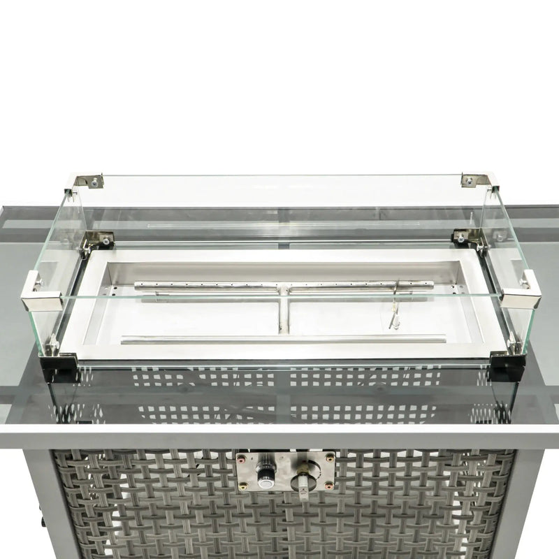 K&K 43' Propane Gas Fire Pit Table, Grey by HouseOfZazla
