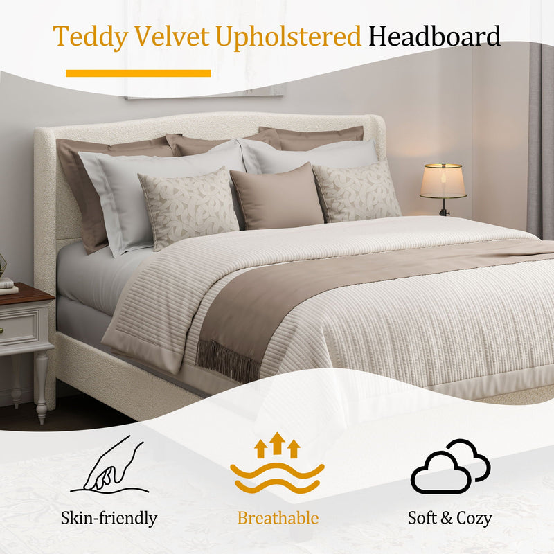 Platform Bed Frame With Tall Headboard And High Footboard by HouseOfZazla