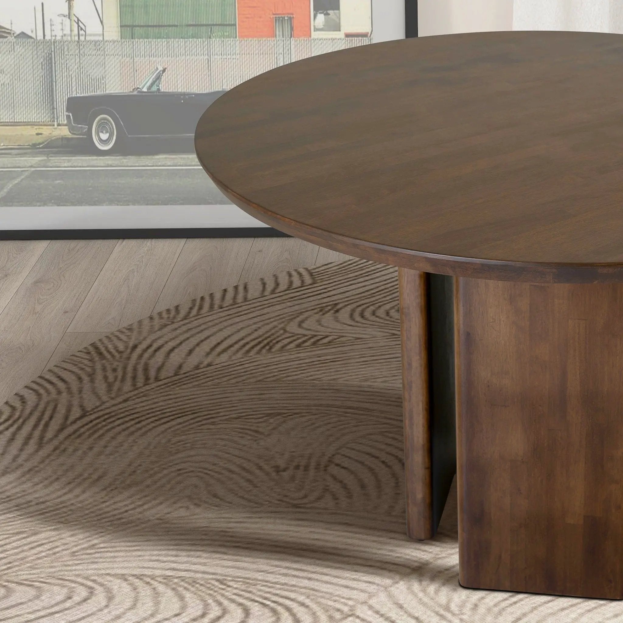 Alden - Round Dining Table - Walnut by HouseOfZazla