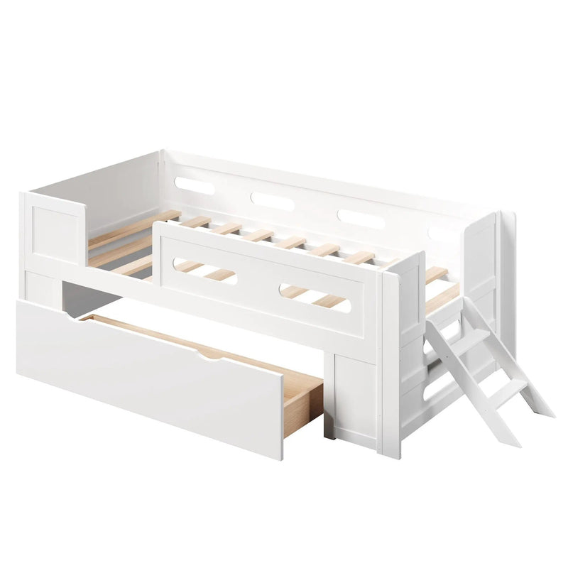 Platform Bed With Guardrail And Drawer by HouseOfZazla