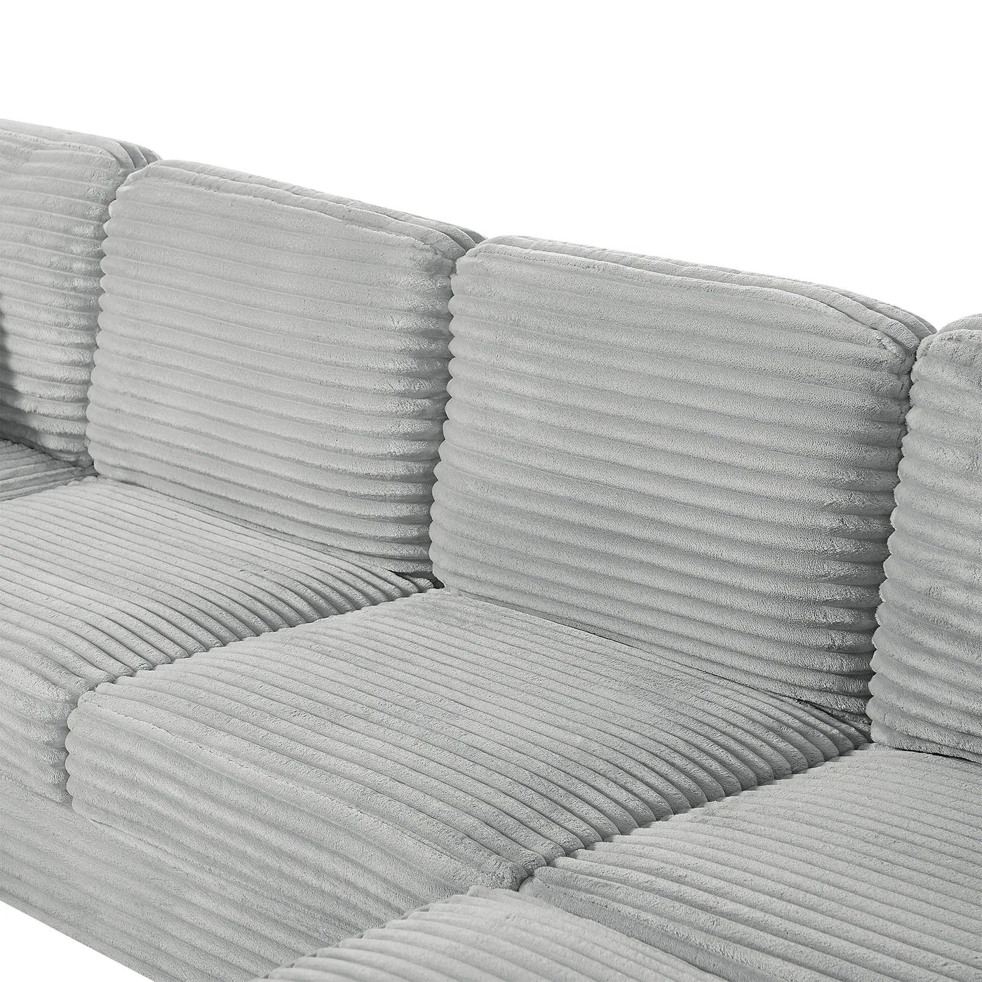 Upholstered U-Shaped Sectional Sofa With Movable Ottoman And Side Storage Pockets by HouseOfZazla