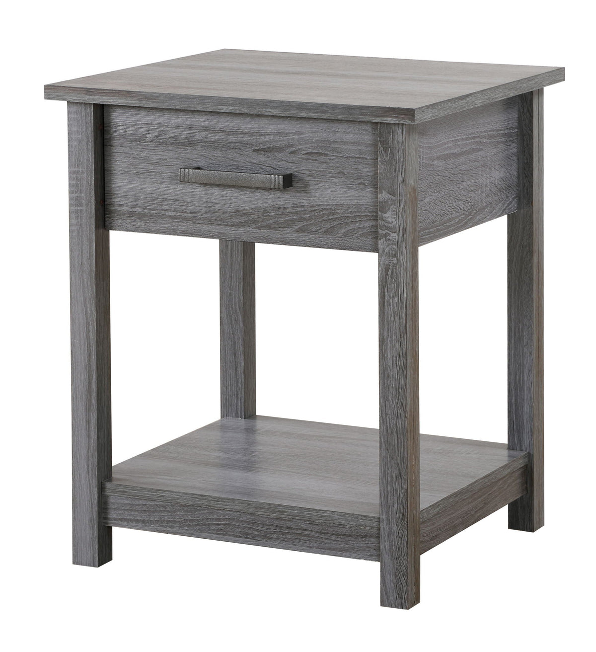 Accent Nightstand with Smooth Roller Drawer Glides - Gray, Light Brown, or Dark Brown, photo 4 of 15