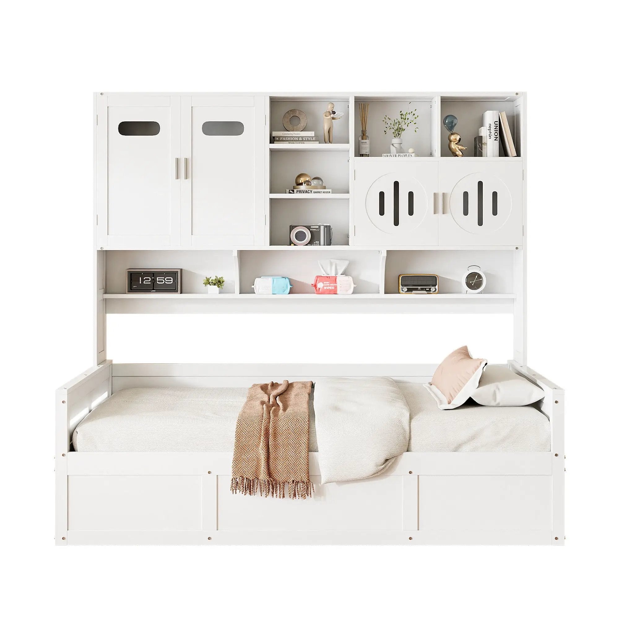 Daybed With All-In-One Cabinet And Shelf by HouseOfZazla