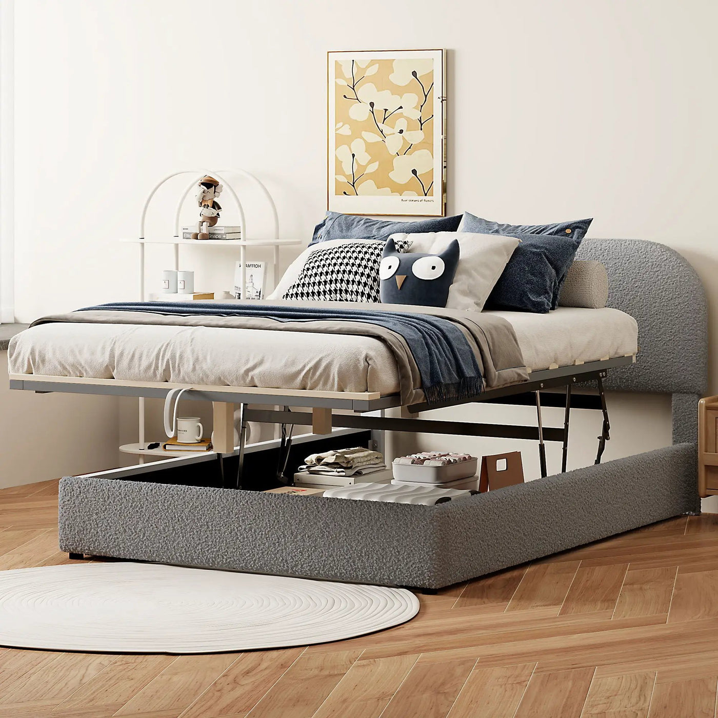 Upholstered Platform Bed With Hydraulic Storage System by HouseOfZazla