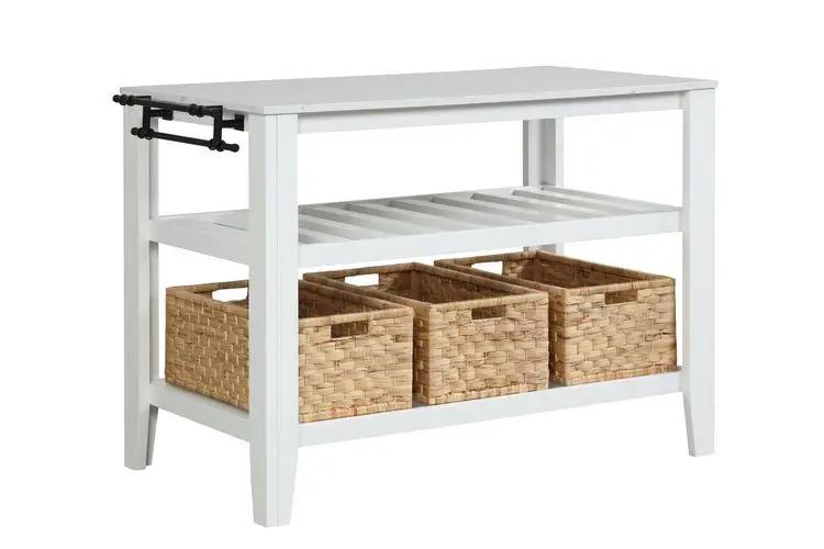 Sezye - Kitchen Island - Marble Top & White by Unique Piece Furniture