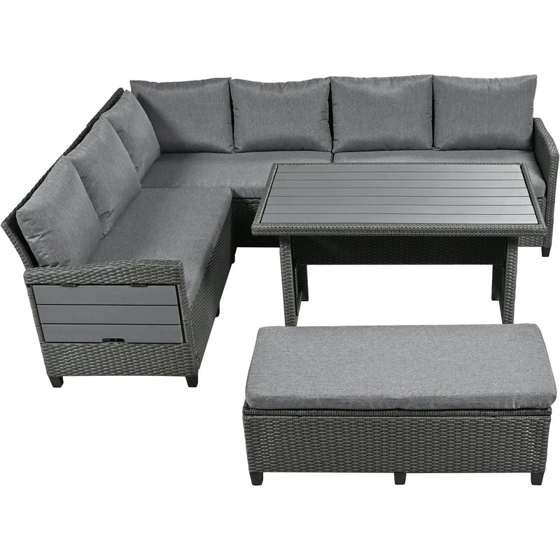 Tomax 5-Piece Outdoor Patio Rattan Sofa Set by HouseOfZazla