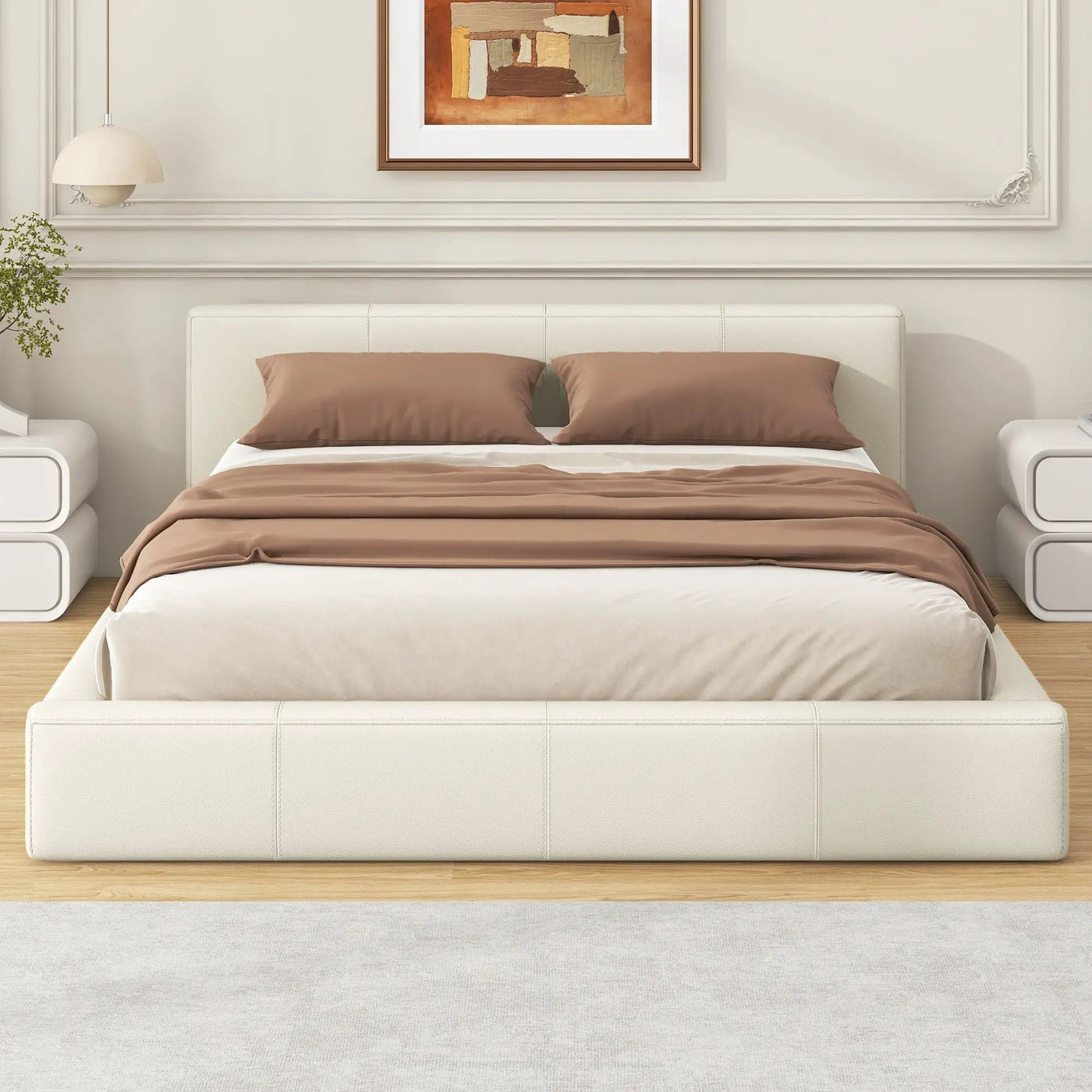 Stylish Upholstered Bed With Birch Wood Frame by HouseOfZazla